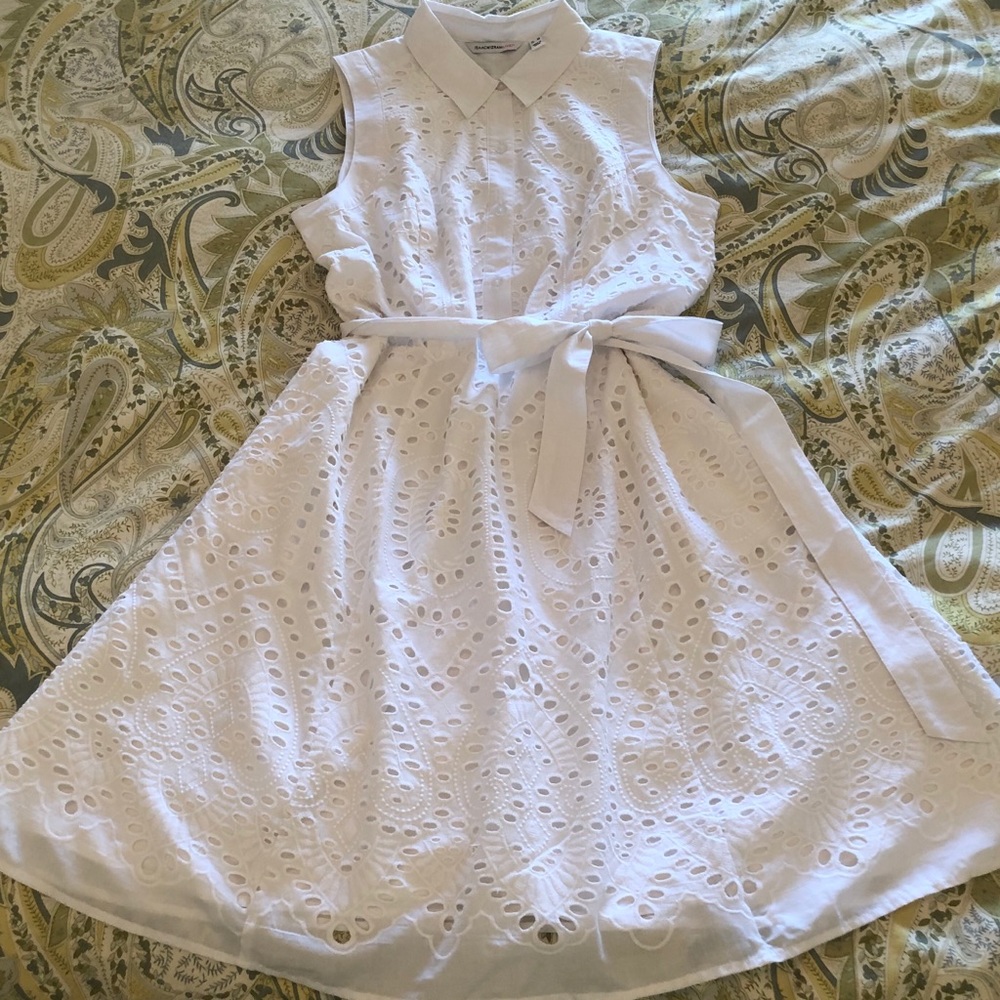 White eyelet dress